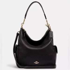 Brand new with tags Coach Pennie large Leather Shoulder Purse / tote ( black )